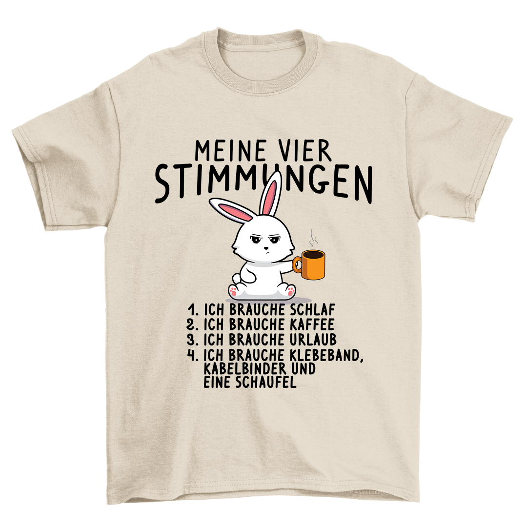 Vier Stimmungen Hase - Shirt Unisex