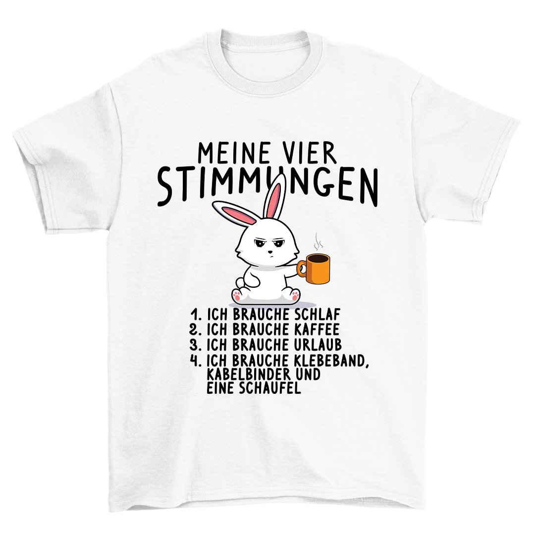 Vier Stimmungen Hase - Shirt Unisex