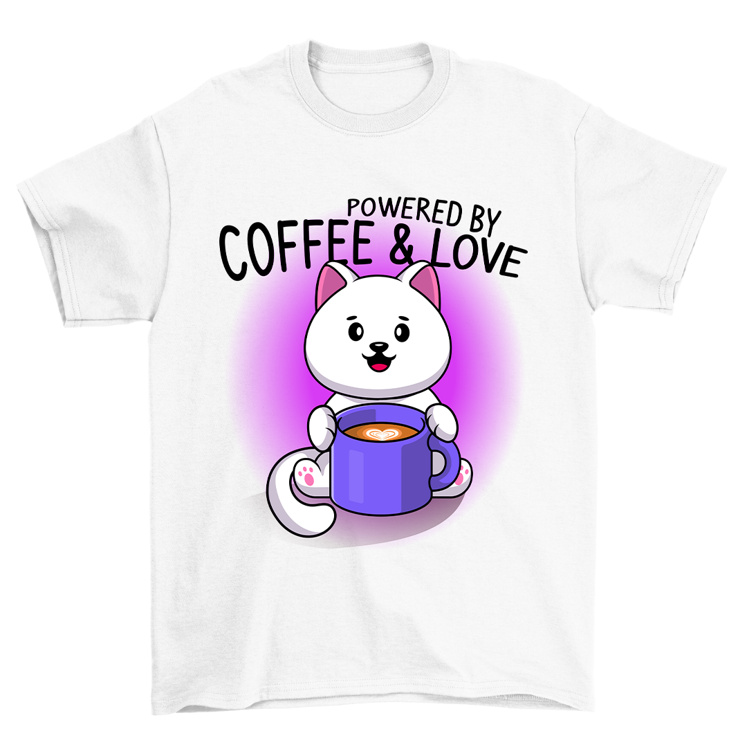 Powered by Coffee & Love - Shirt Unisex