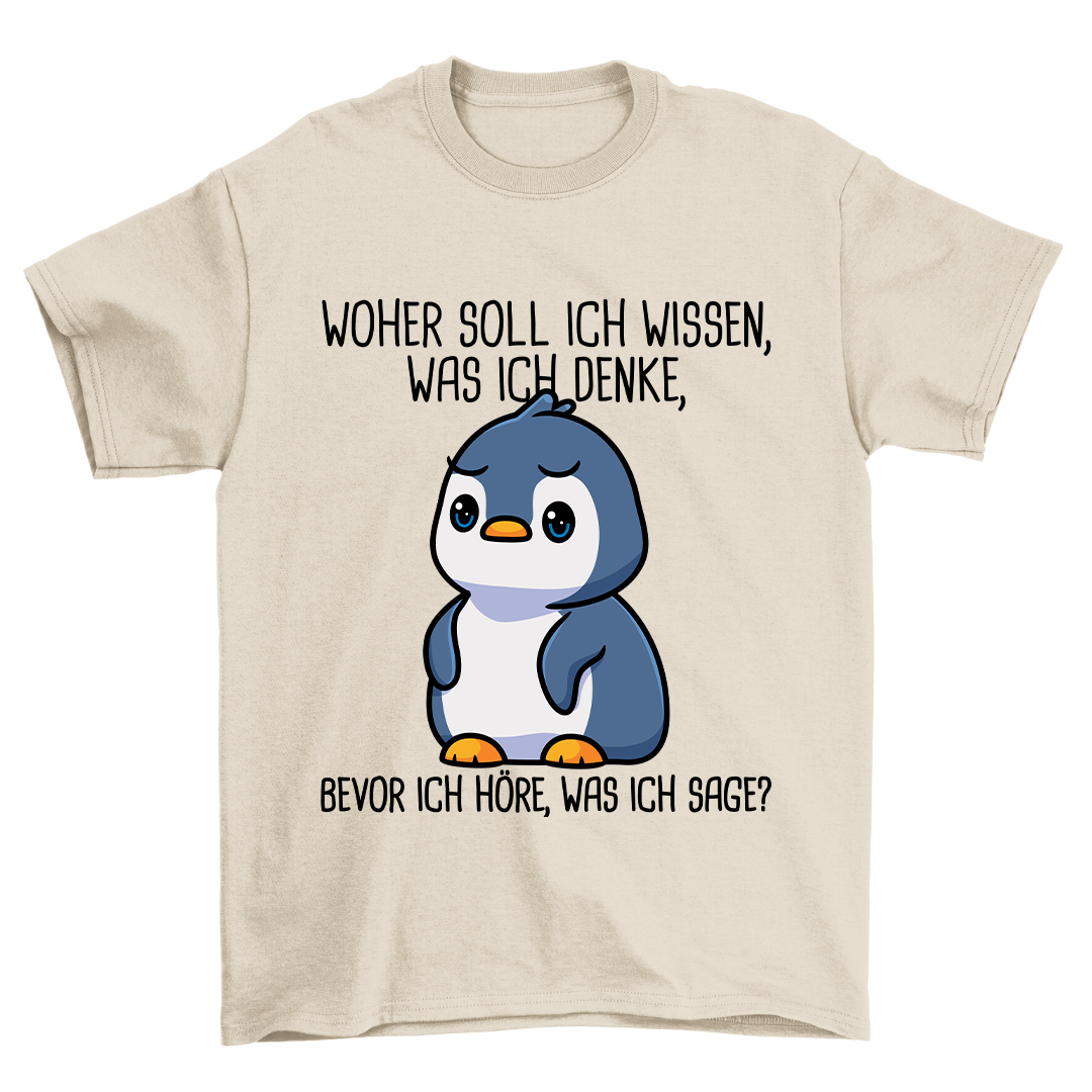 Ich Denke Pinguin - Shirt Unisex