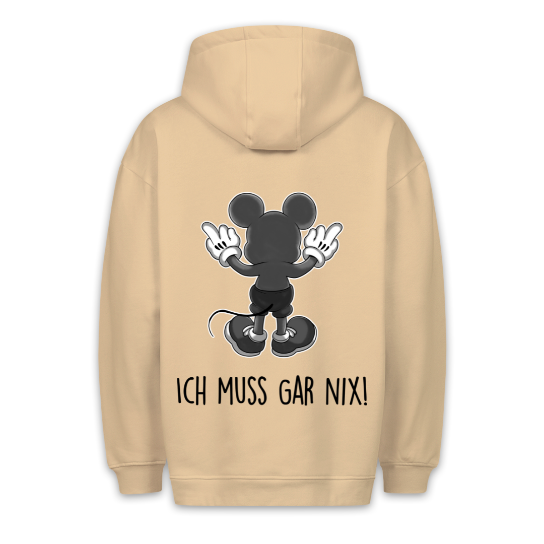 Muss Garnix Maus - Hoodie Unisex Rückendruck