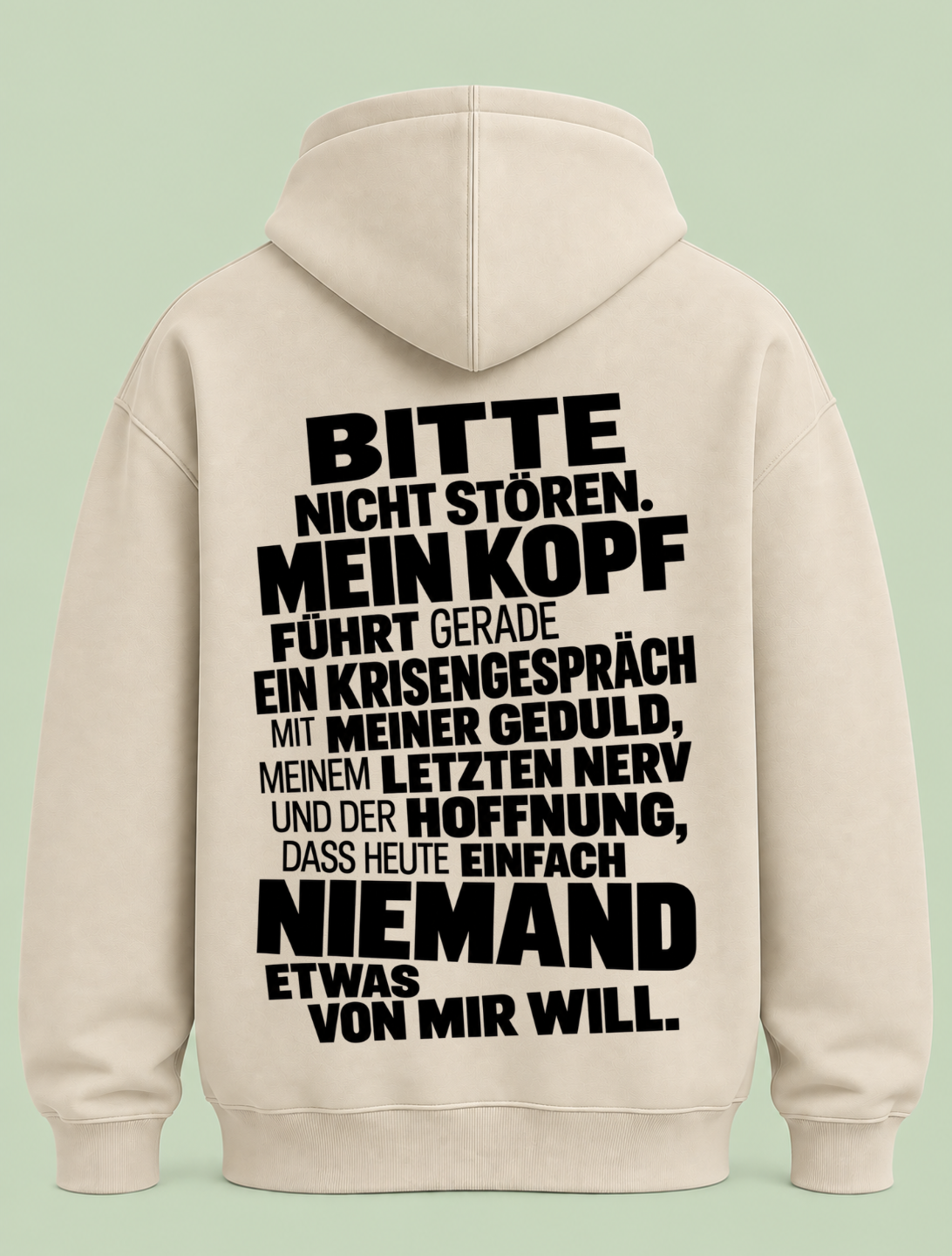 Nicht stören - Hoodie Unisex Backprint