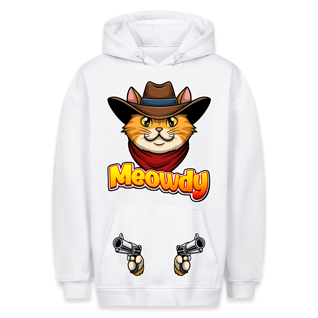 Meowdy! - Hoodie Bauchtaschendruck