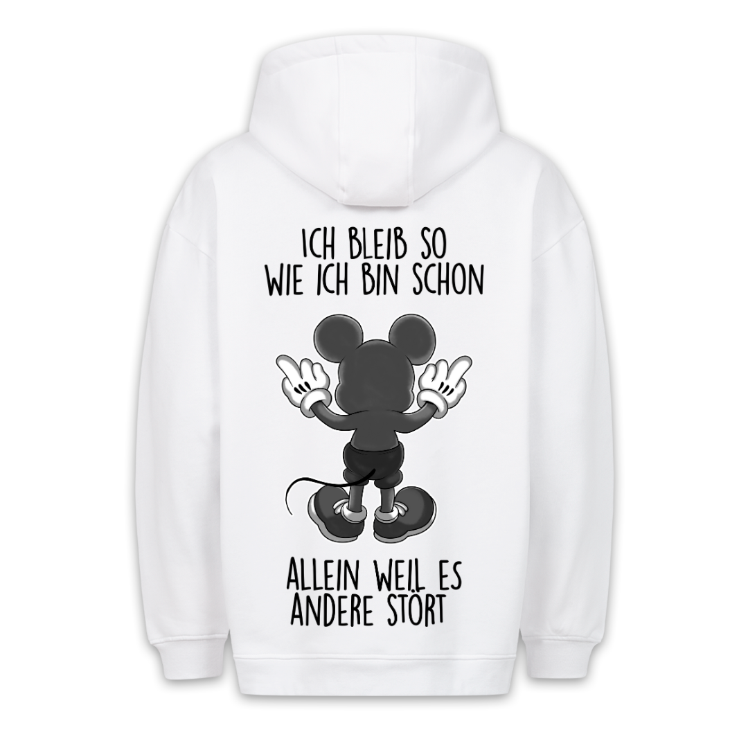 Ich Bleib So Maus - Hoodie Unisex Rückendruck