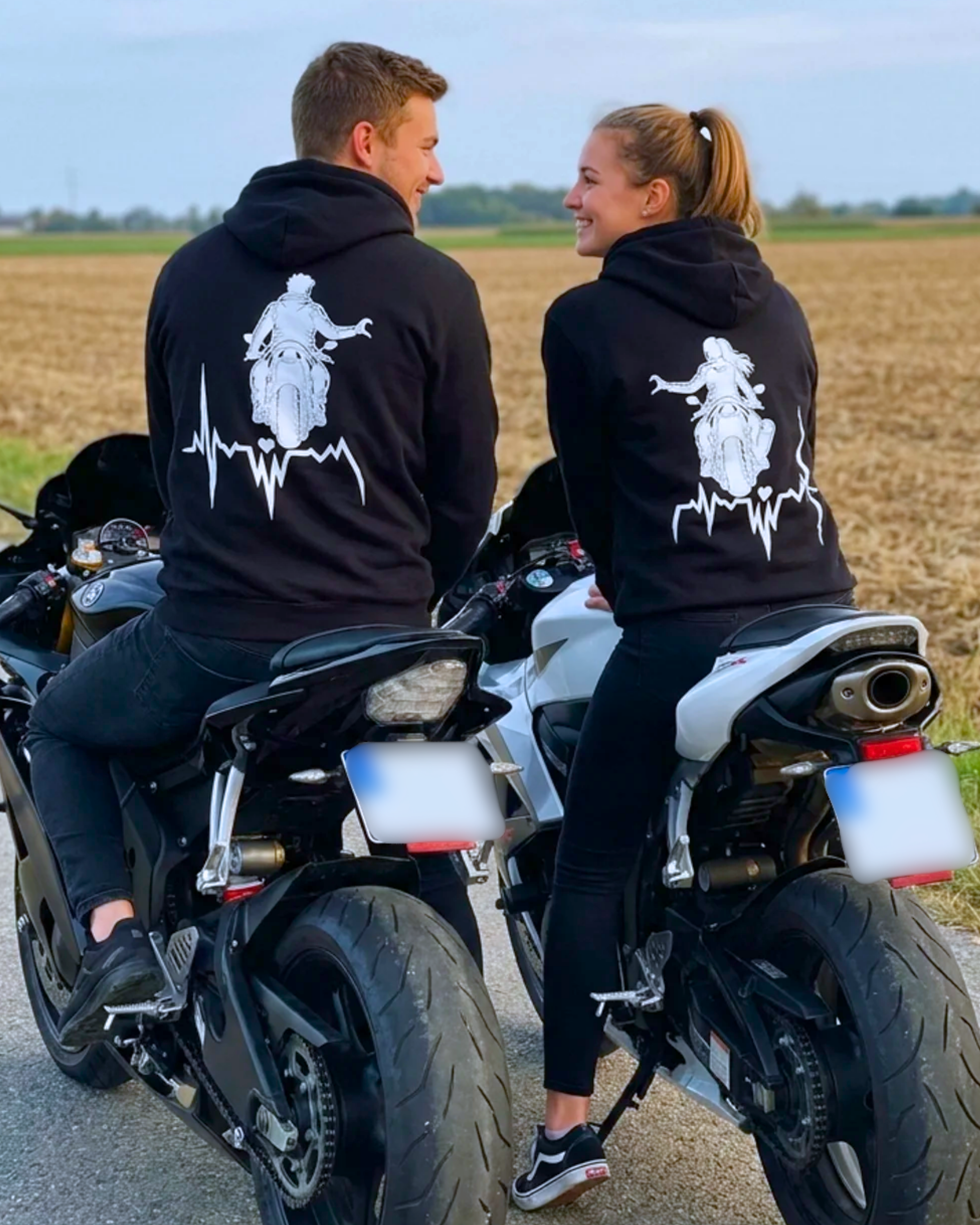 Herzschlag Biker - Kuschel Hoodie Bündel
