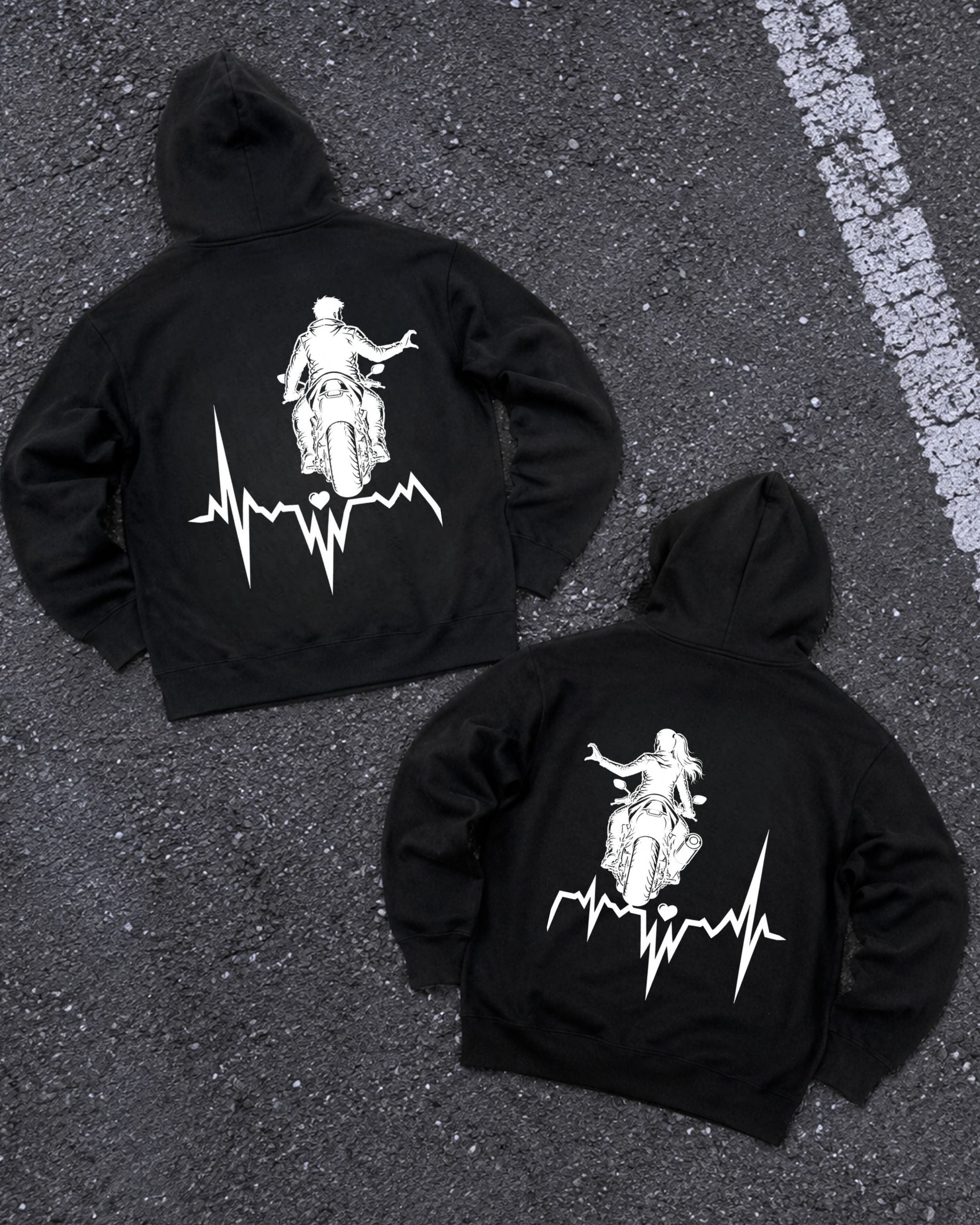 Herzschlag Biker - Kuschel Hoodie Bündel