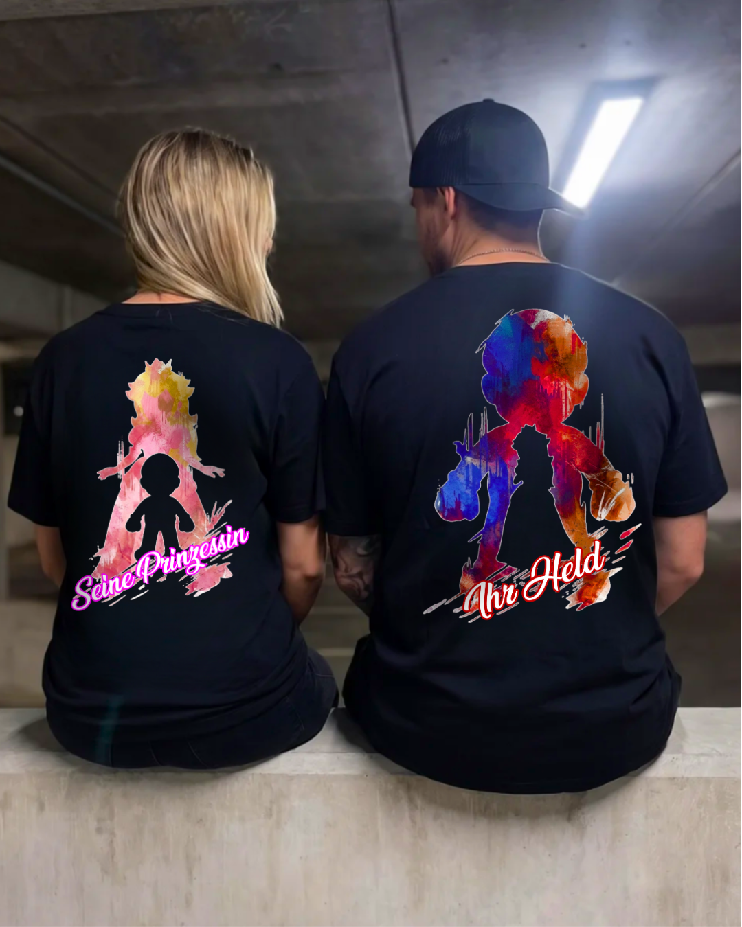 Held / Prinzessin Silhouette - Shirt Couple Bündel