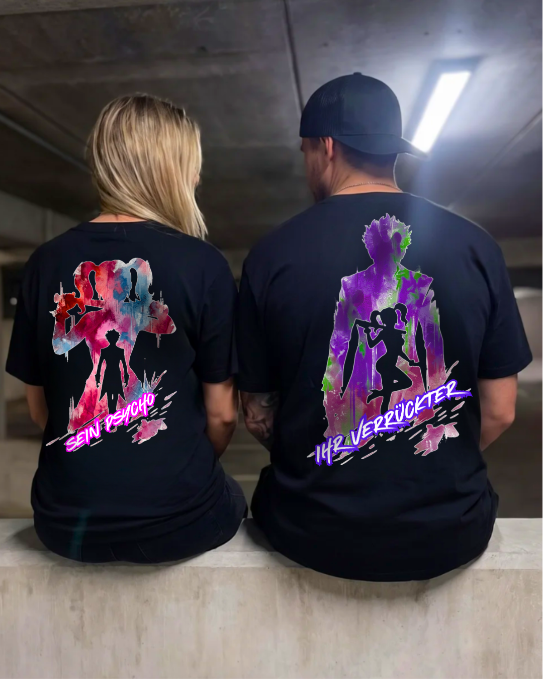 Verrückter / Psycho Silhouette - Shirt Couple Bündel