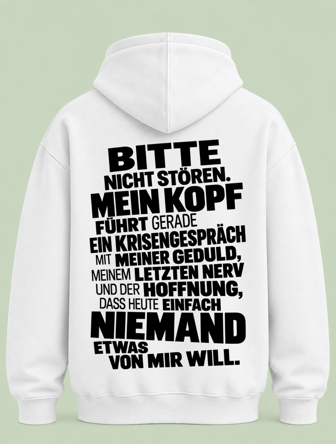 Nicht stören - Hoodie Unisex Backprint