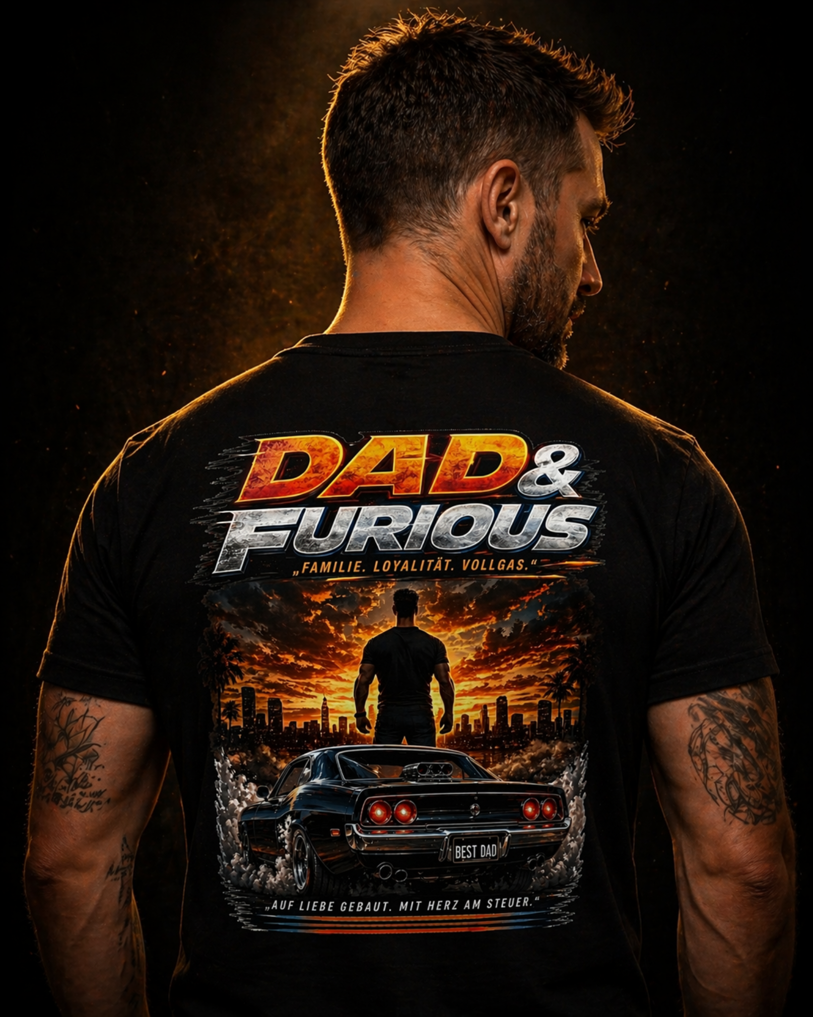 Dad & Furious - Shirt Unisex Backprint