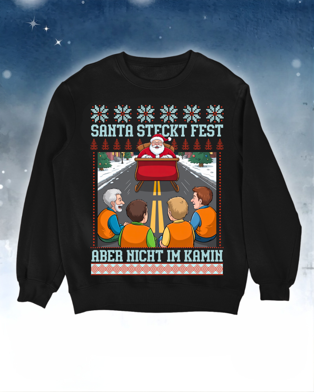 Santa steckt fest - Ugly Sweater