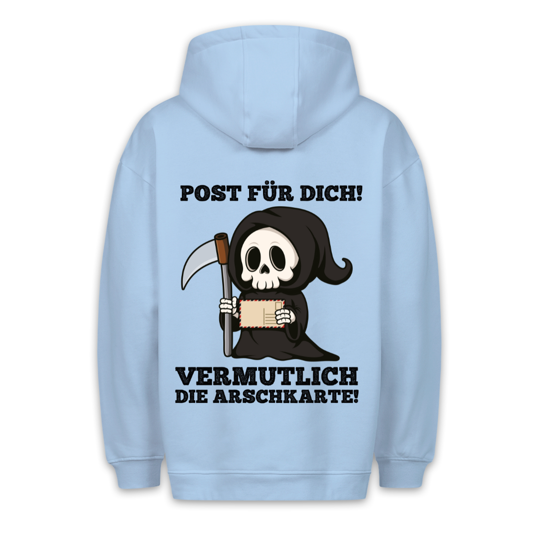 Arschkarte Sensenmann - Hoodie Unisex Rückendruck