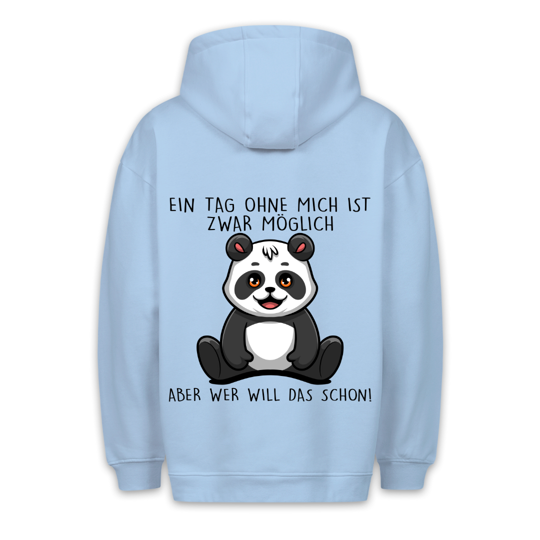 Ohne Mich Panda - Hoodie Unisex Rückendruck