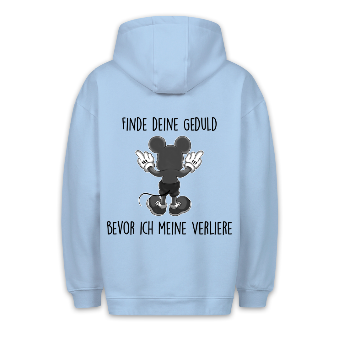 Geduld Maus - Hoodie Unisex Rückendruck