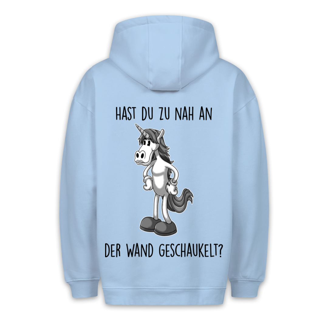 Schaukel Einhorn - Hoodie Unisex Rückendruck