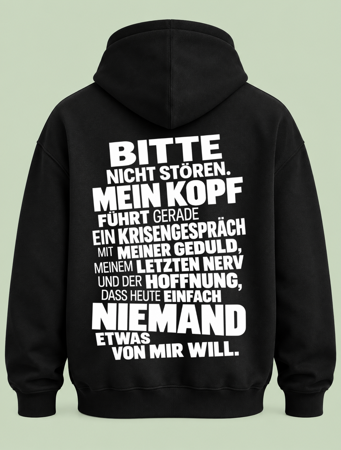 Nicht stören - Hoodie Unisex Backprint