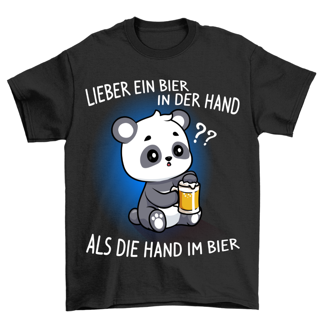 Bier Hand Panda - Shirt Unisex