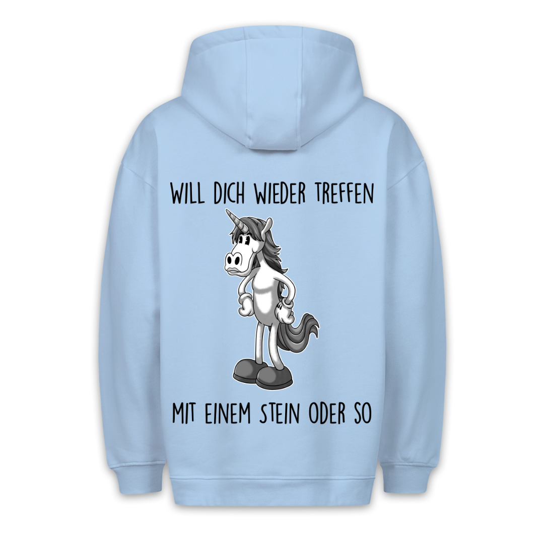 Treffen Einhorn - Hoodie Unisex Rückendruck