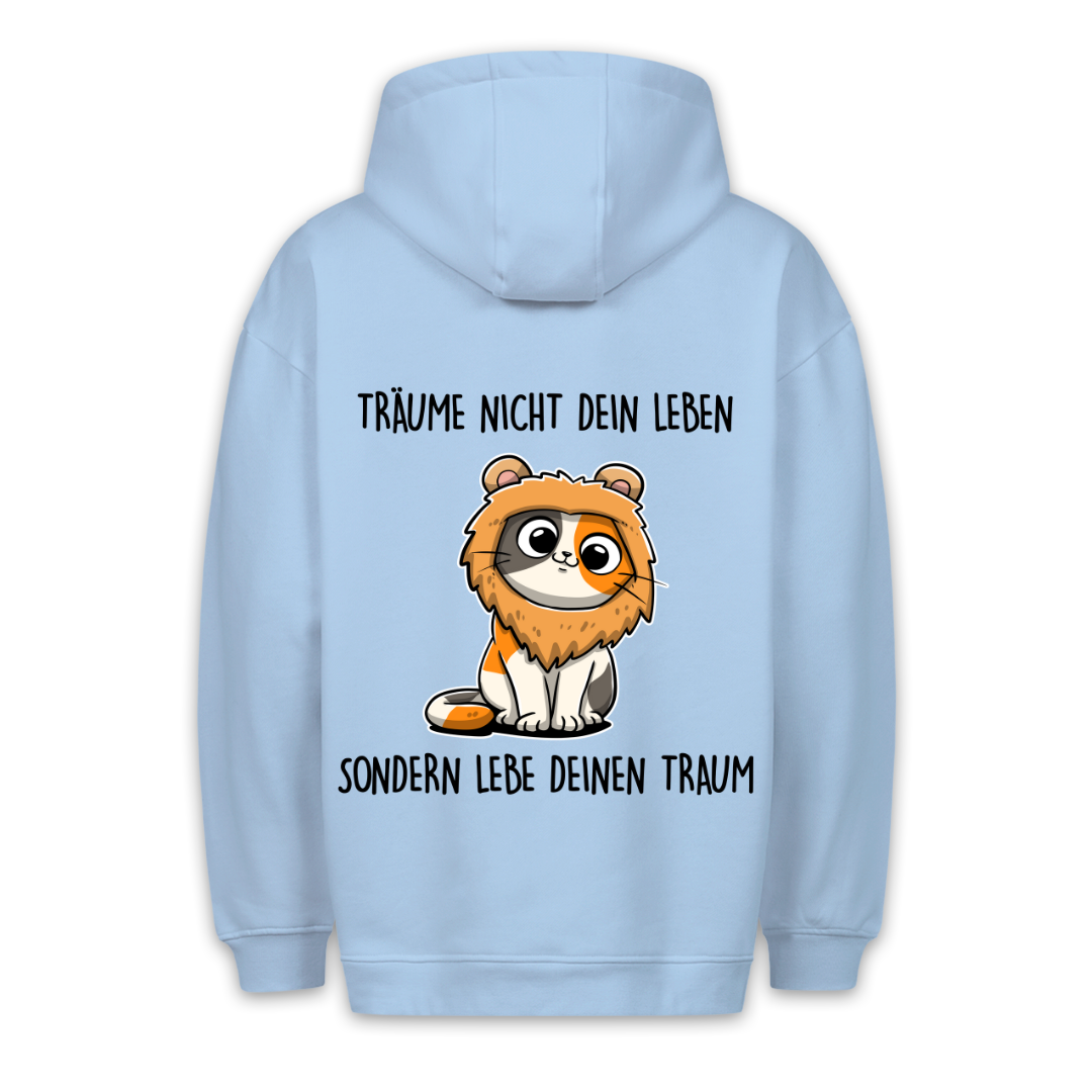 Träume Nicht Löwe - Hoodie Unisex Rückendruck