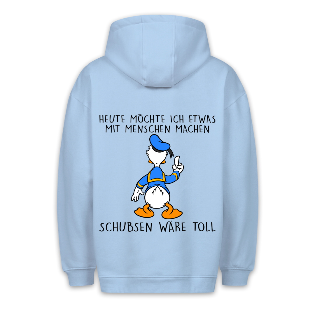 Mit Menschen machen Ente - Hoodie Unisex Rückendruck