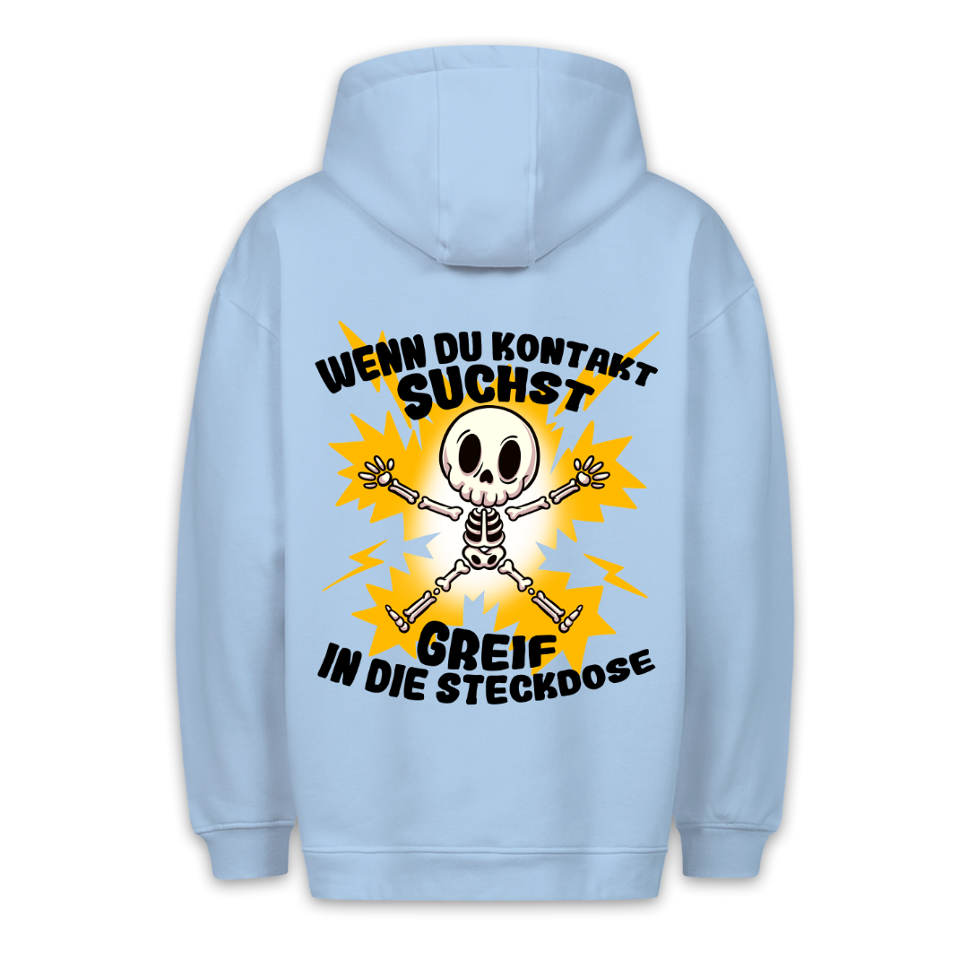 Kontakt Skelett - Hoodie Unisex Rückendruck