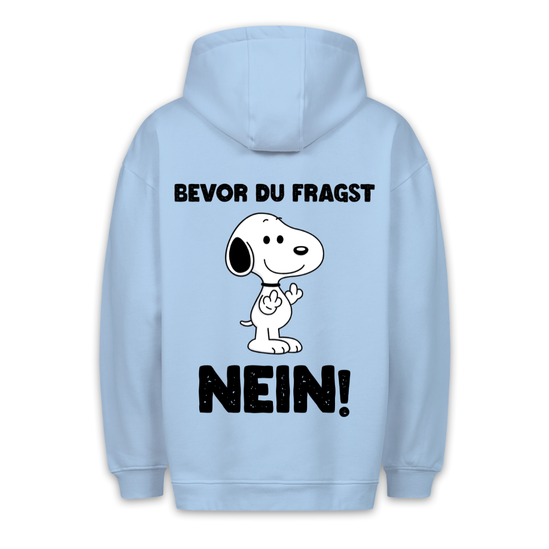 Nein! Hund - Hoodie Unisex Rückendruck