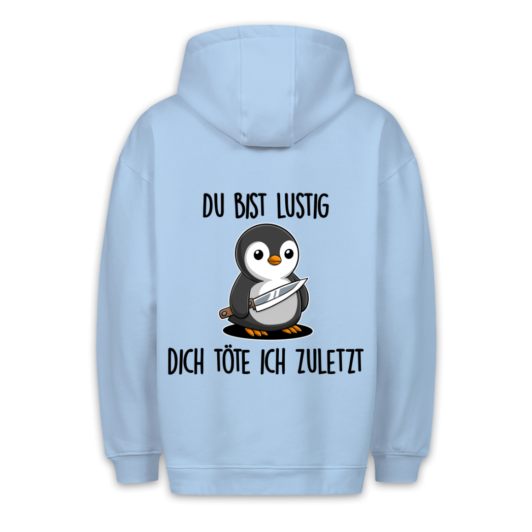 Lustig Pinguin - Hoodie Unisex Rückendruck