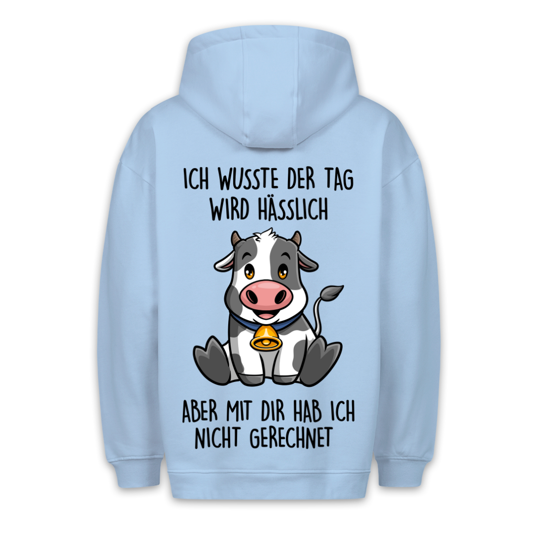 Nicht Gerechnet Kuh - Hoodie Unisex Rückendruck