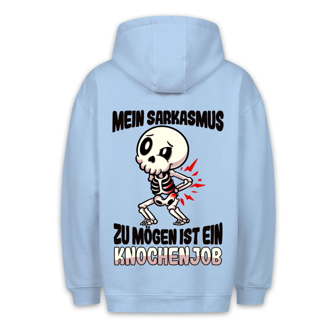 Knochenjob Skelett - Hoodie Unisex Rückendruck