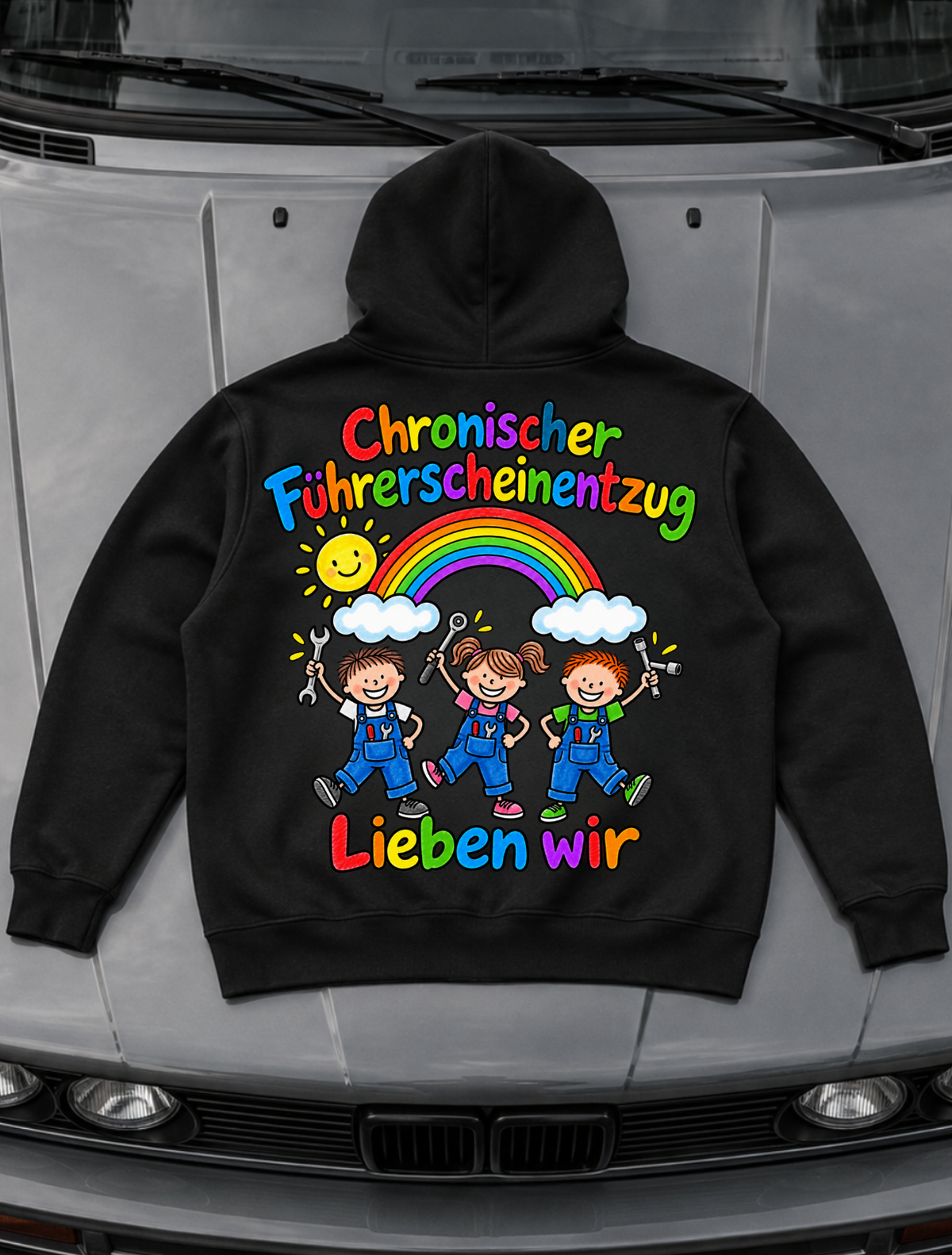 chronischer führerscheinentzug - Hoodie Unisex Backprint