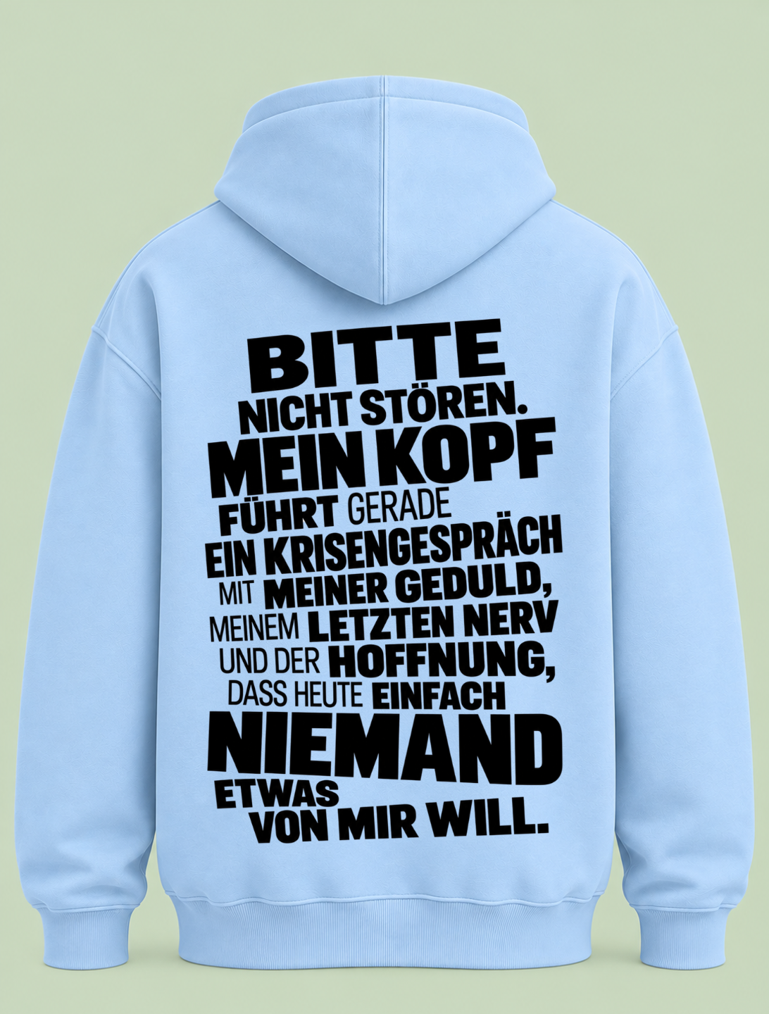 Nicht stören - Hoodie Unisex Backprint