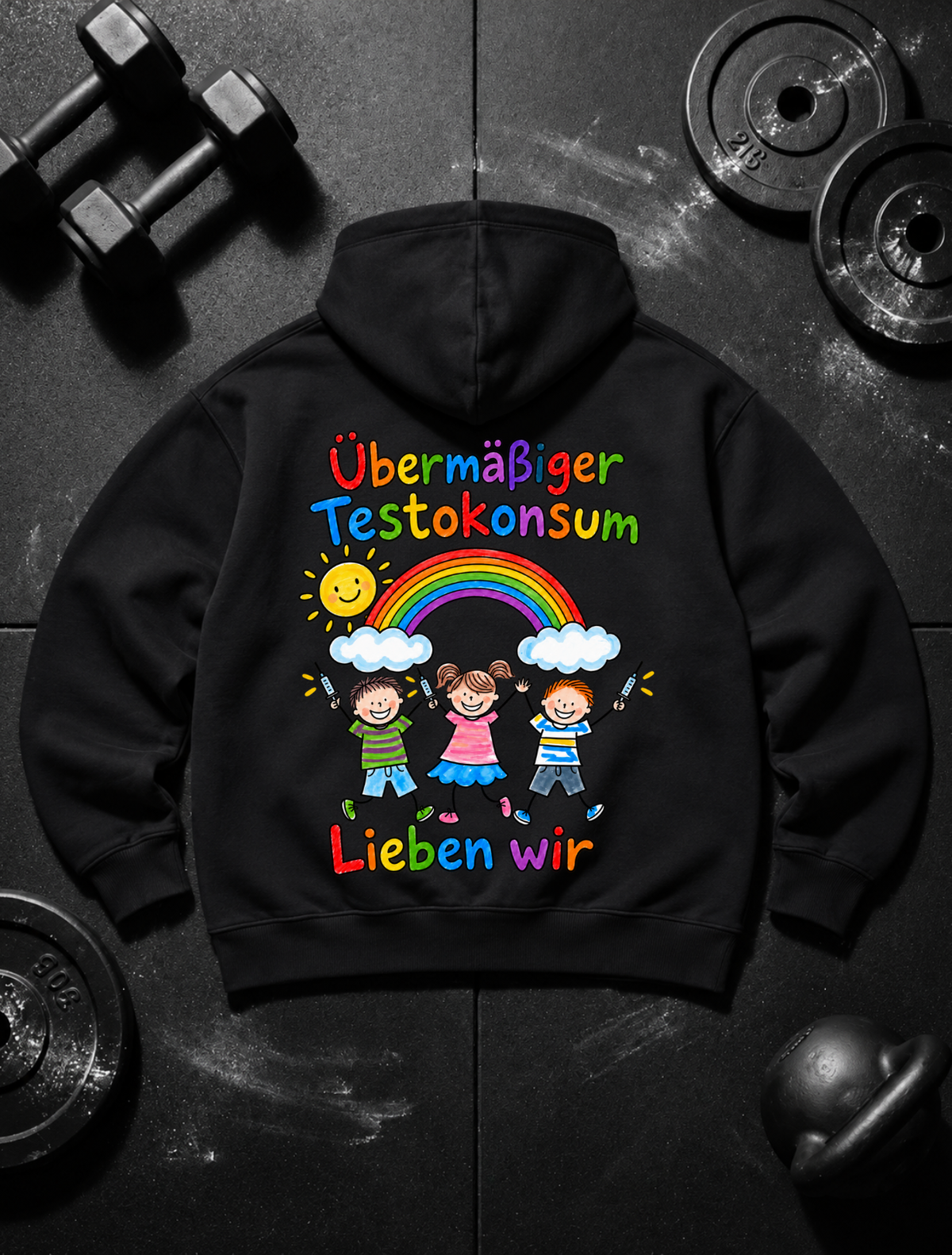 Übermäßiger Testokonsum - Hoodie Unisex Backprint