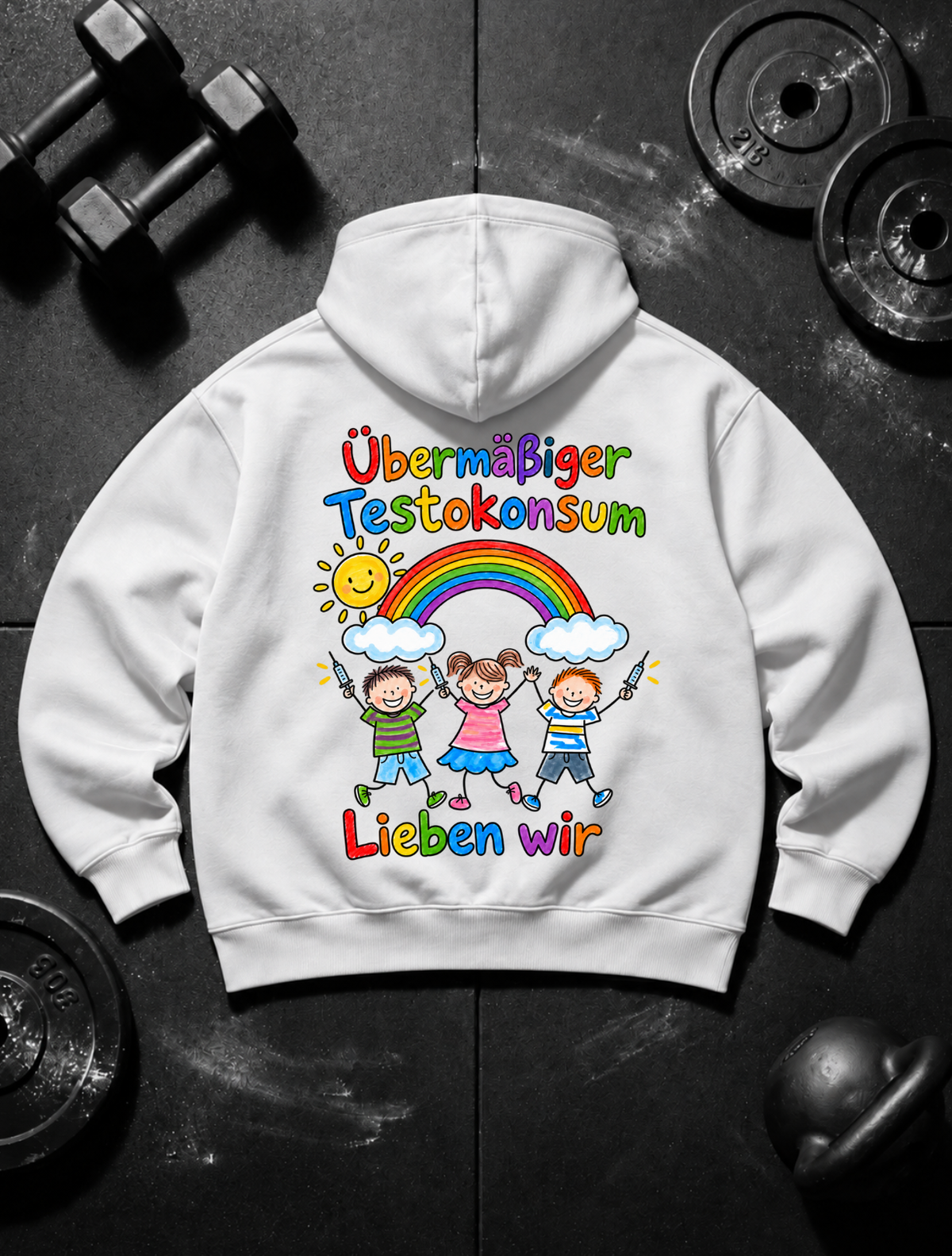 Übermäßiger Testokonsum - Hoodie Unisex Backprint