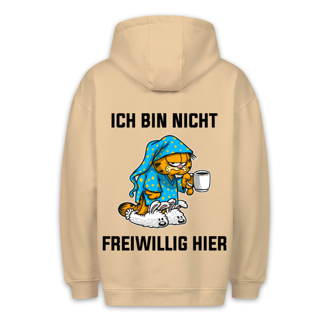 Nicht Freiwillig Kater - Hoodie Unisex Rückendruck