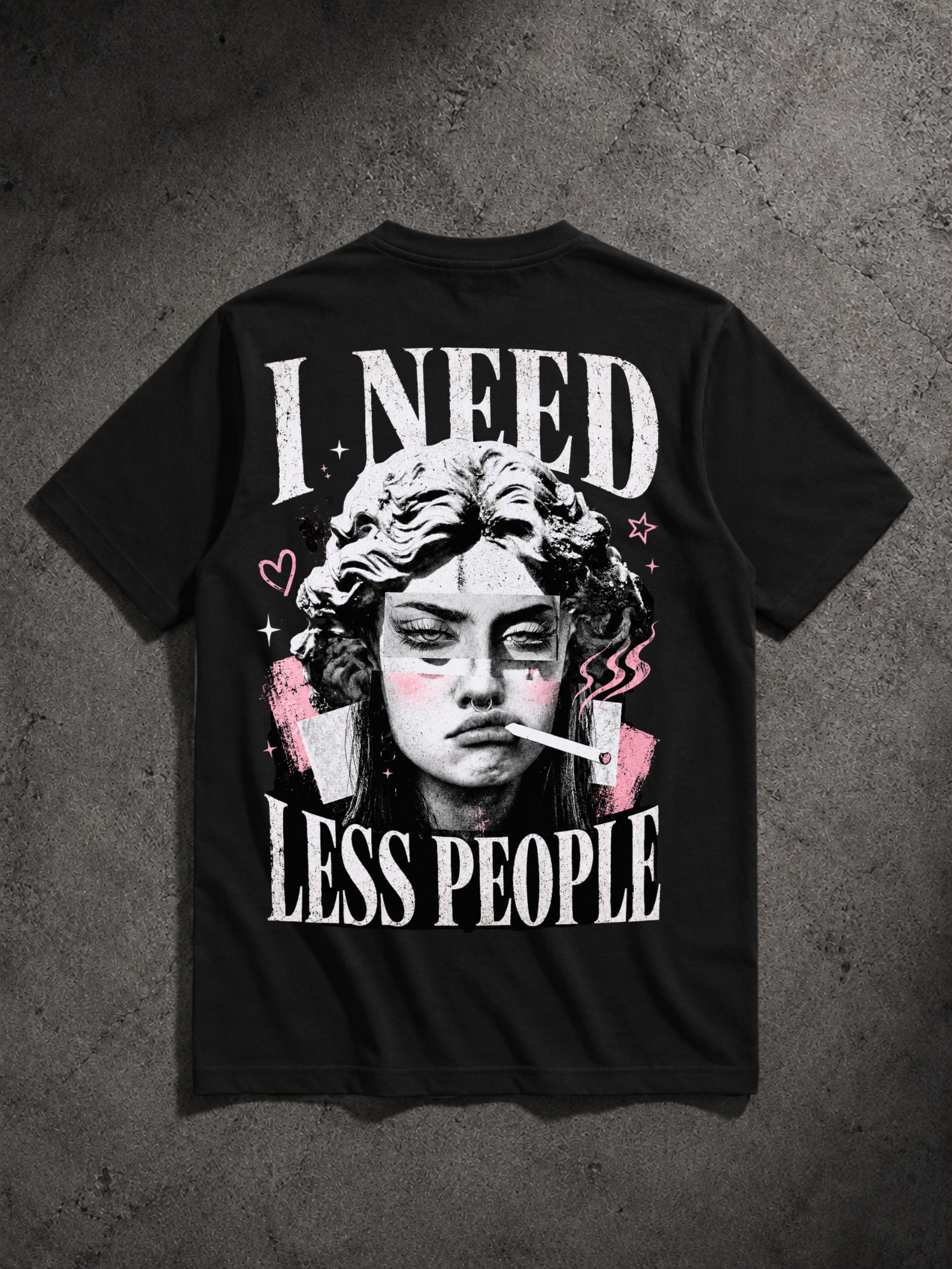 LESS PEOPLE - Shirt Unisex Backprint
