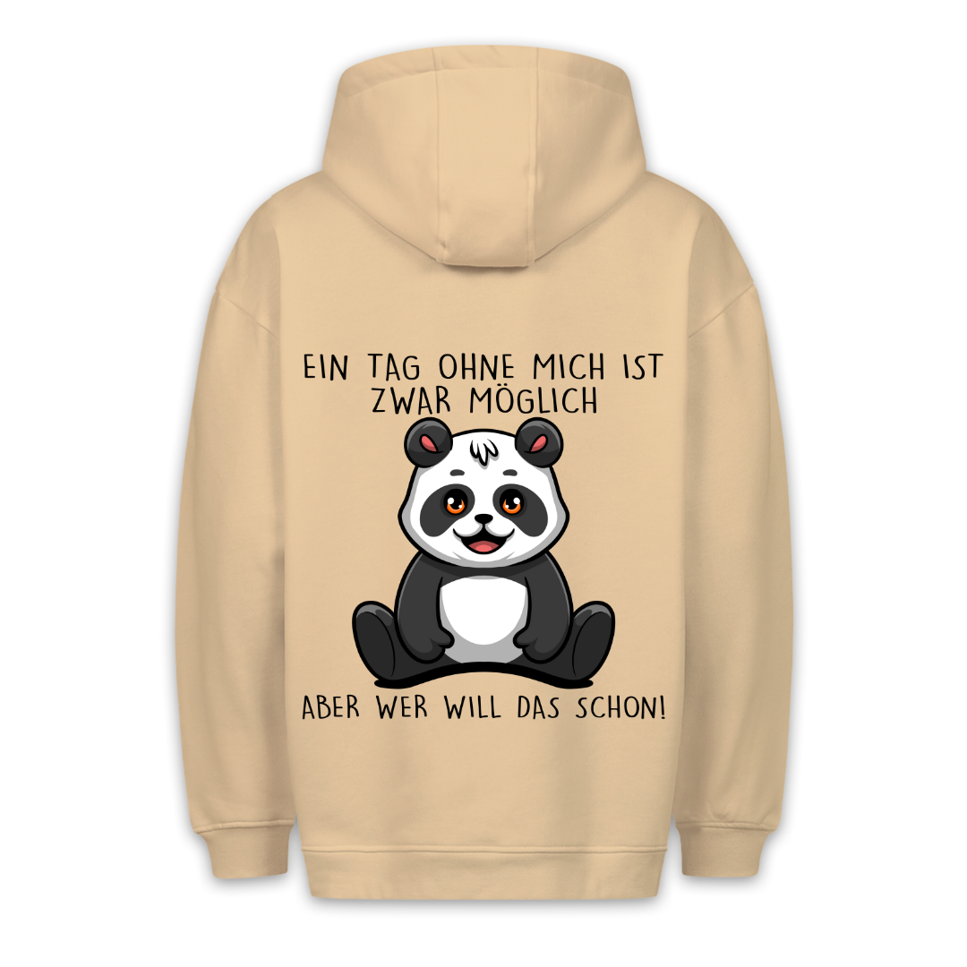 Ohne Mich Panda - Hoodie Unisex Rückendruck