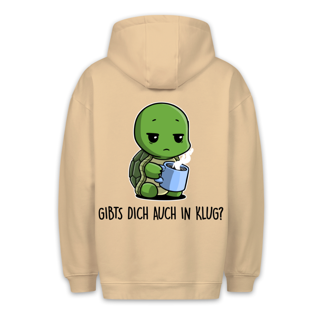 Klug Schildkröte - Hoodie Unisex Rückendruck