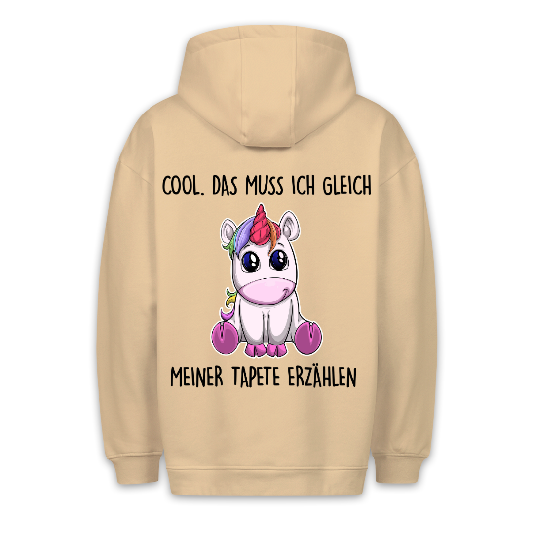 Tapete Einhorn - Hoodie Unisex Rückendruck