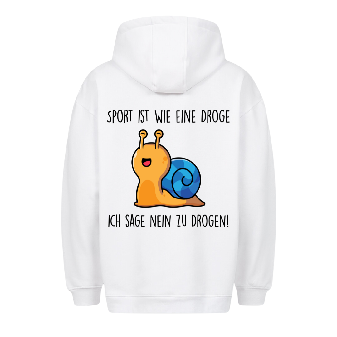 Sport Schnecke - Hoodie Unisex Rückendruck