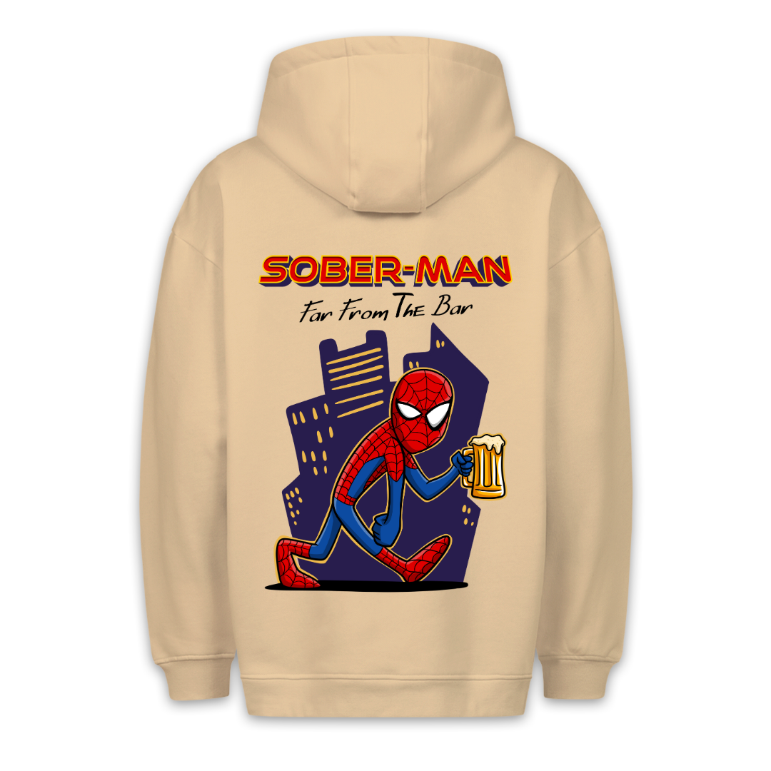 Sober-Man - Hoodie Unisex Rückendruck