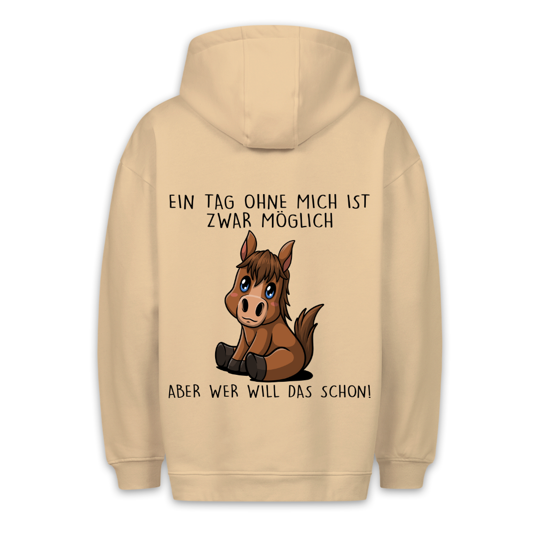 Ohne Mich Pony - Hoodie Unisex Rückendruck