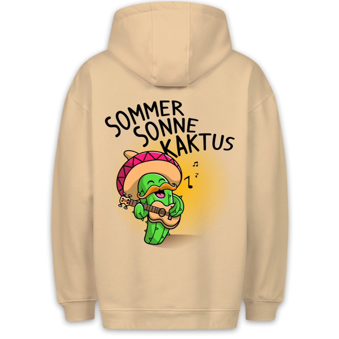 Sommer Kaktus - Hoodie Unisex Rückendruck