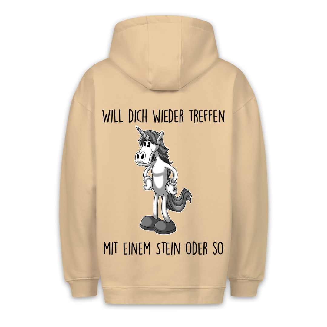 Treffen Einhorn - Hoodie Unisex Rückendruck