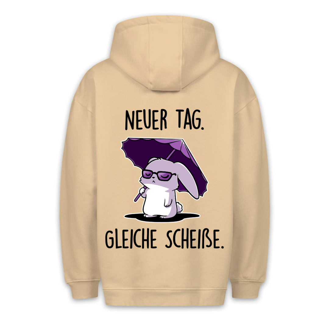 Neuer Tag Hase - Hoodie Unisex Rückendruck