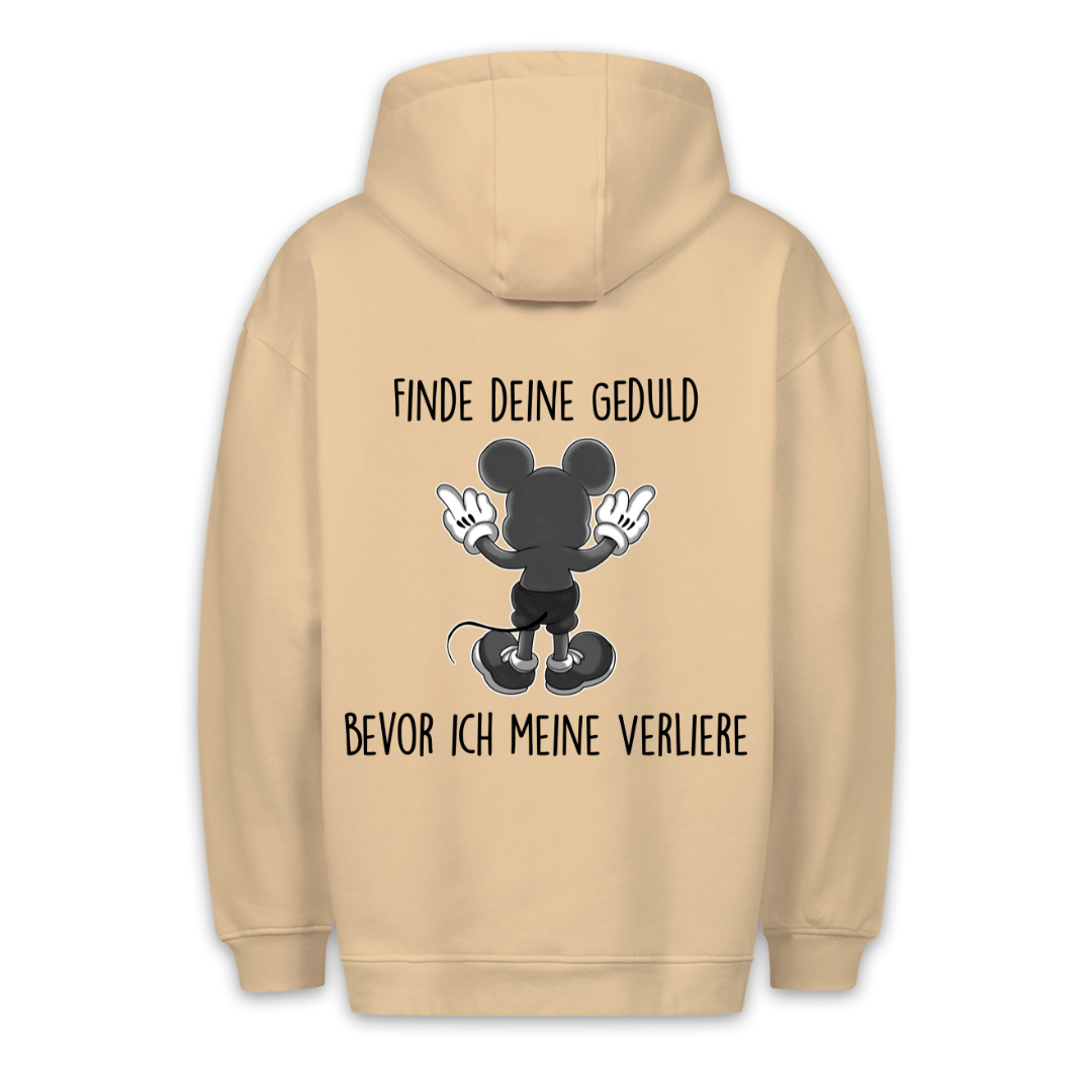 Geduld Maus - Hoodie Unisex Rückendruck