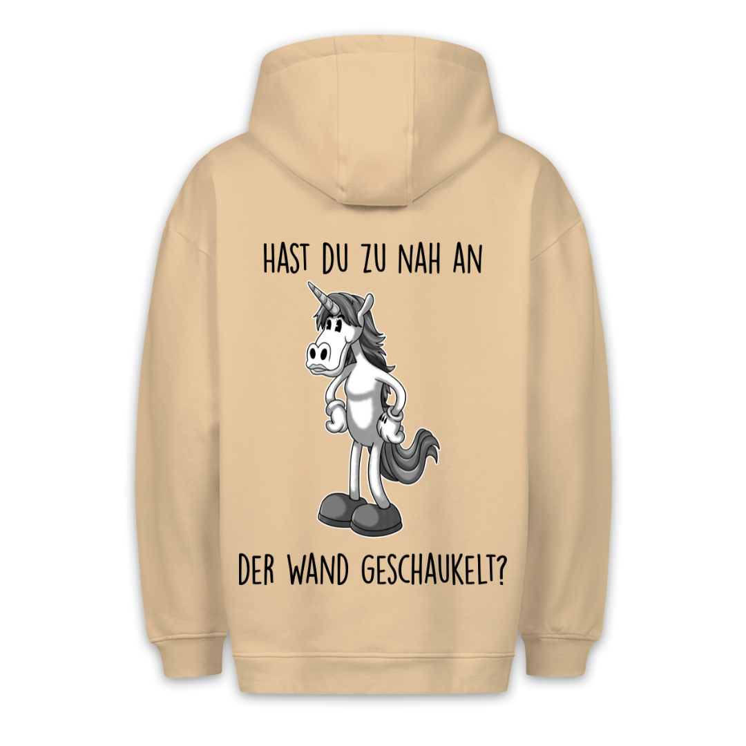 Schaukel Einhorn - Hoodie Unisex Rückendruck