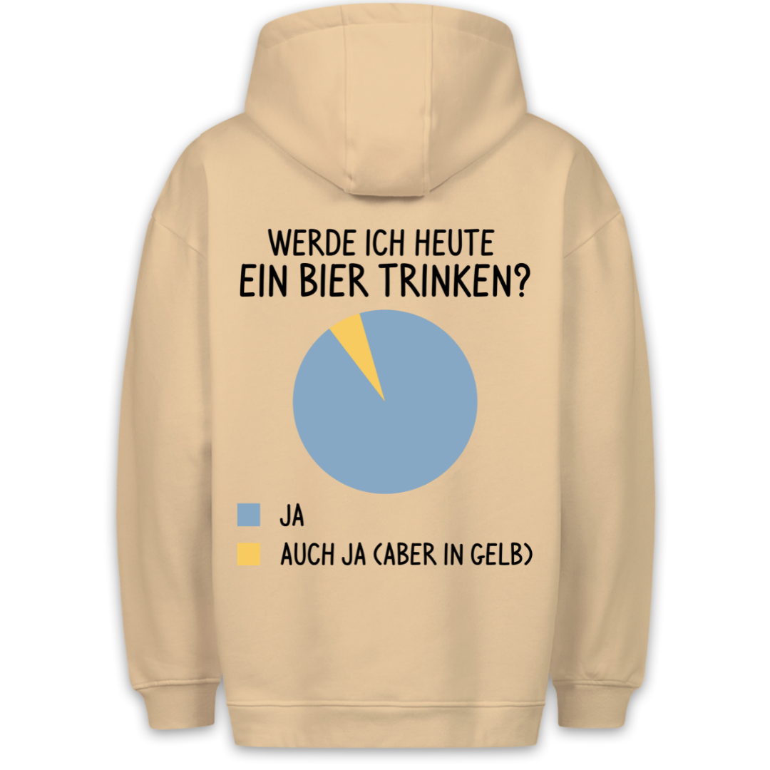 Ein Bier Trinken - Hoodie Unisex Rückendruck