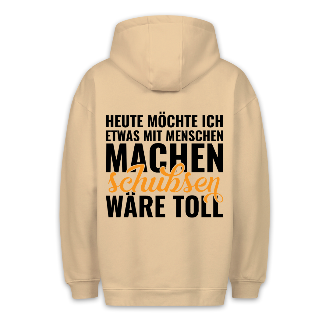 Schubsen - Hoodie Unisex Rückendruck