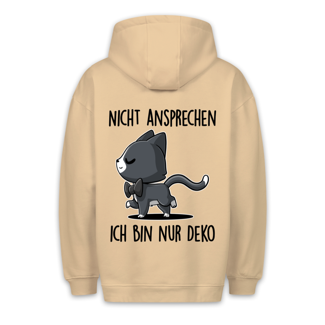 Deko Katze - Hoodie Unisex Rückendruck