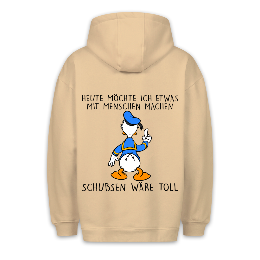 Mit Menschen machen Ente - Hoodie Unisex Rückendruck